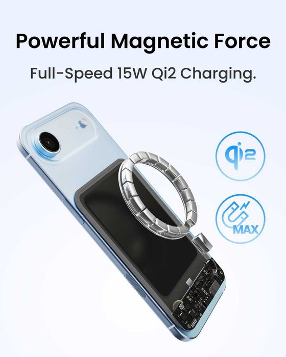 Външна батерия SHARGE AeroMag Magsafe 5000 mAh, магнитна, 15 W Qi2