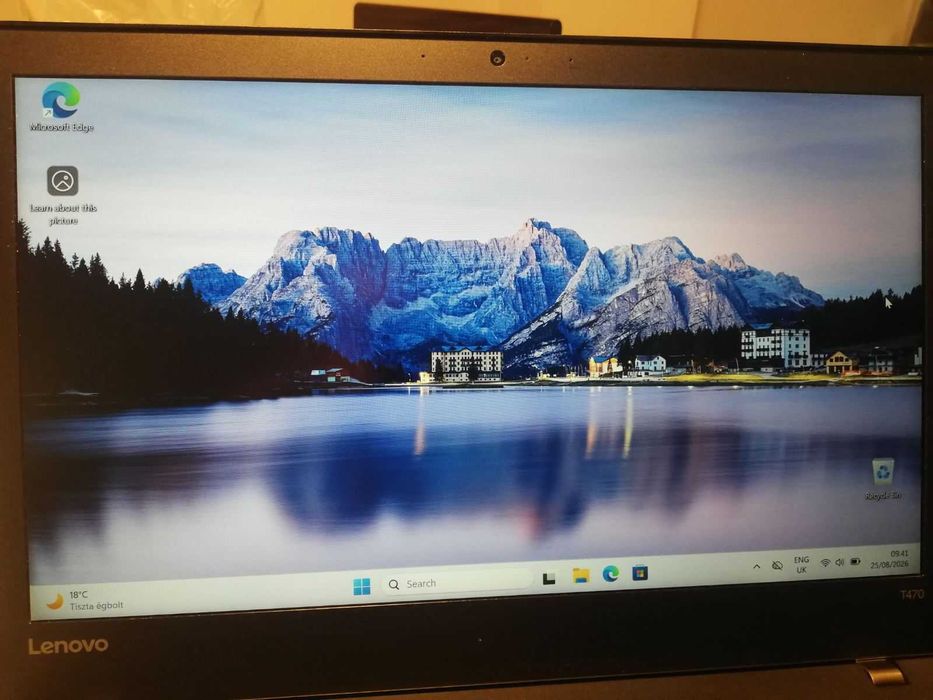 Лаптоп Lenovo ThinkPad T470, 14", RAM 12 GB, SSD-256GB,Intel Core i5