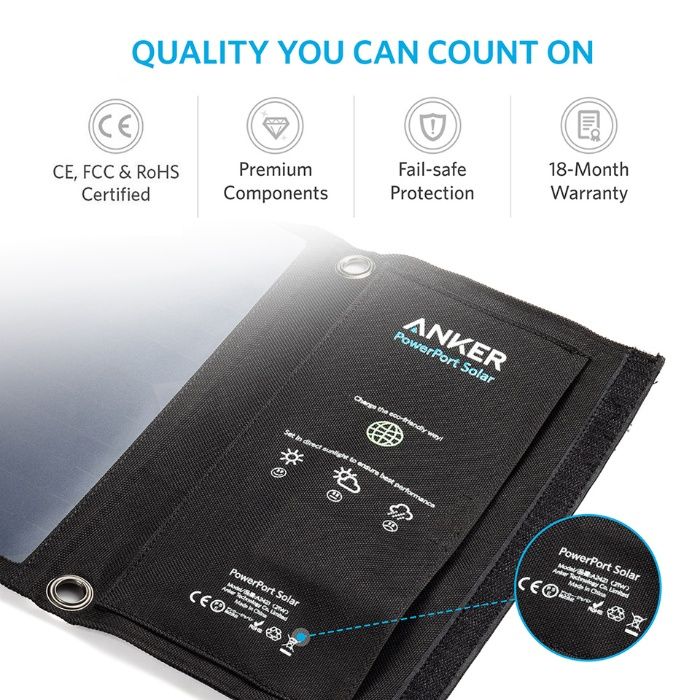 ANKER POWERPORT SOLAR 21W (A2421011)-зарядно със слънчеви панели