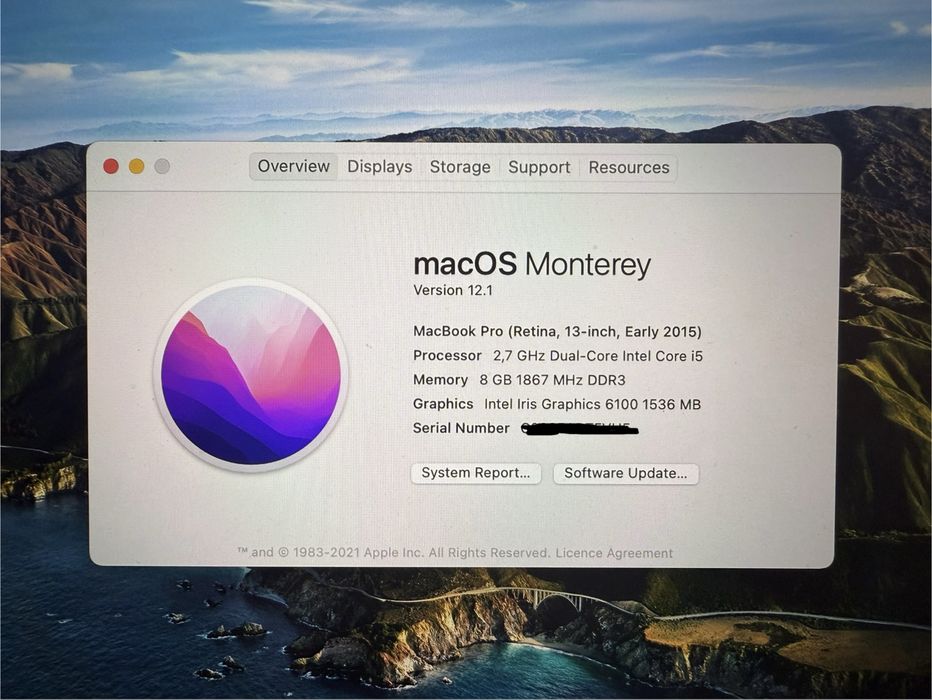 Macbook Pro Retina, 13 инча, 2015