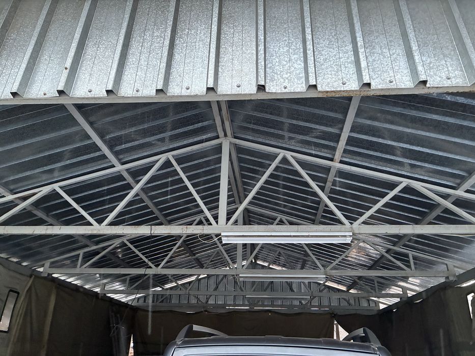 Навесы металические, фермы, профнастил, трубы
