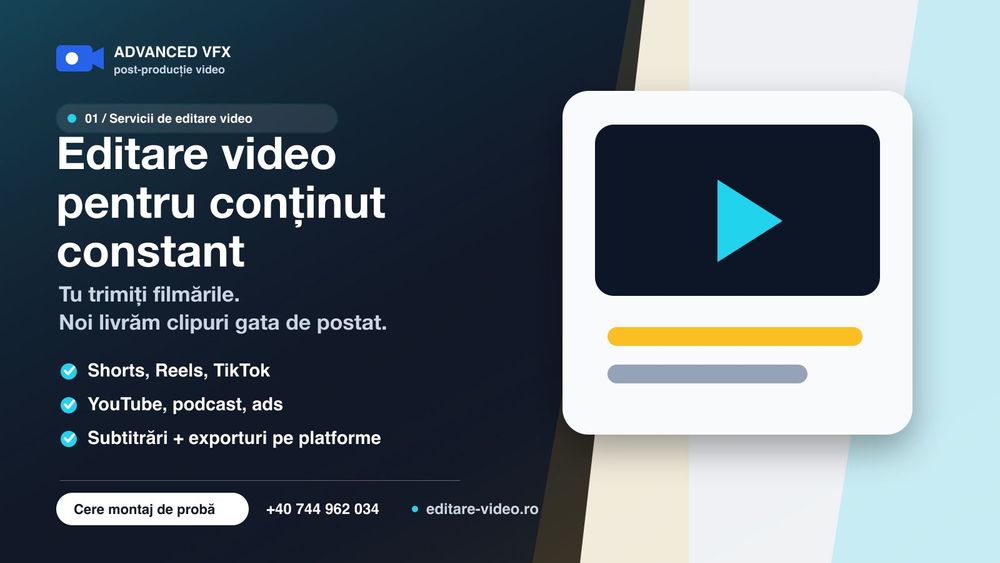 Oferim Servicii Editare Video Profesionale – Post-Producție