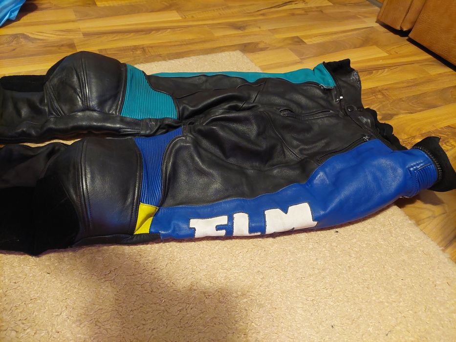 Pantaloni moto Flm ,piele naturala,marime L ( 54 )