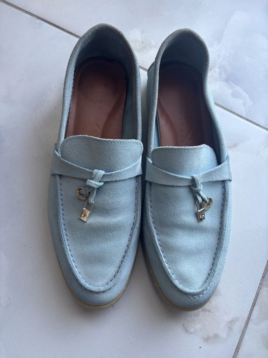Мокасини по модел на loro piana adidas samba  чехли на loro piana