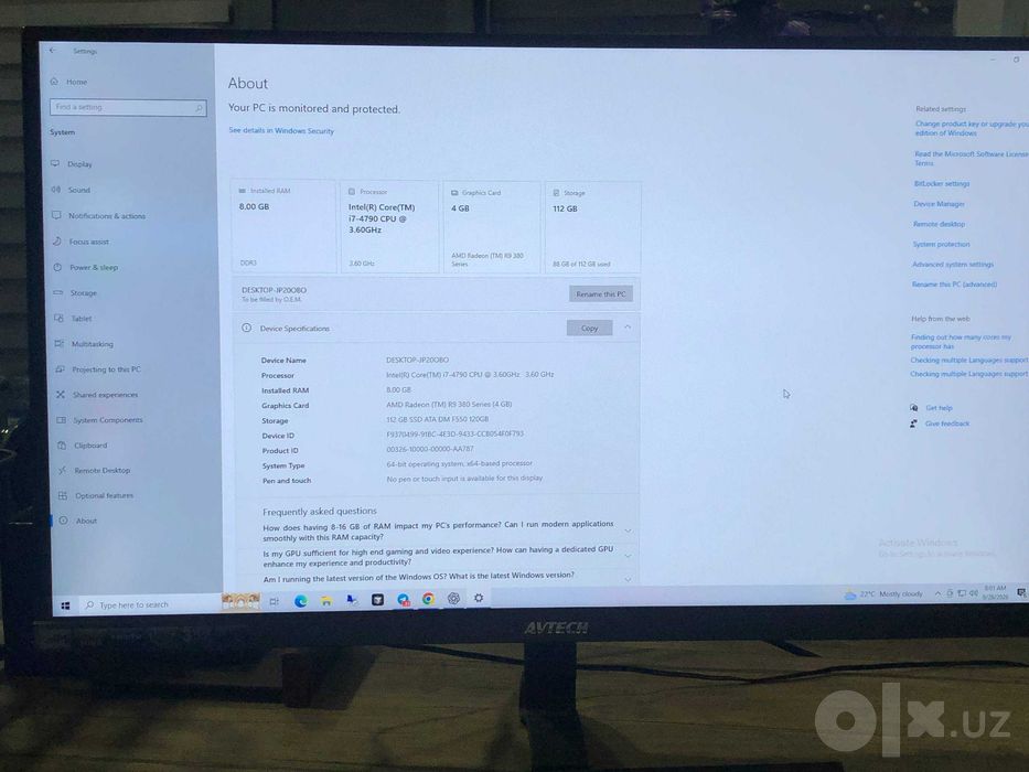 Core I7 pc komplekt
