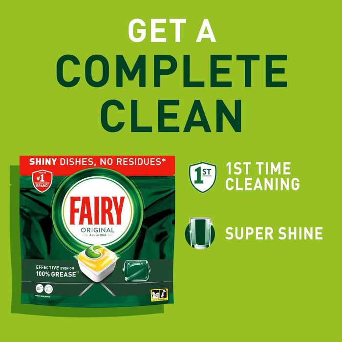 Fairy All-in-One таблетки за съдомиялна – 132 бр. с лимонов аромат