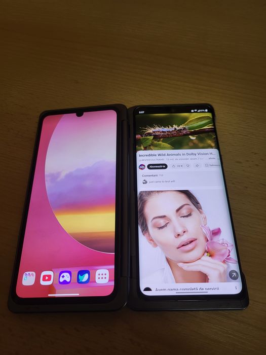 Telefon lg velvet 5 g dual screen 128 giga