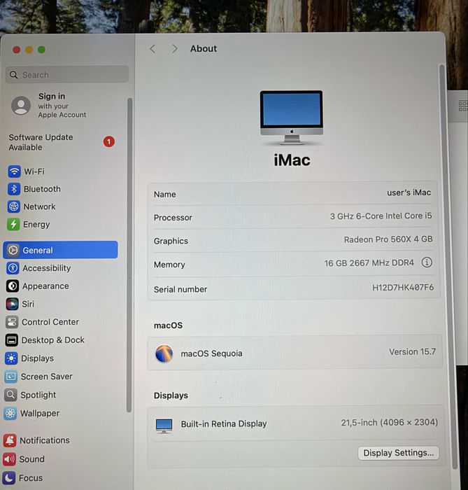 iMac 21.5” 16Gb Ram, 256 Gb Nvme, 4Gb Video, cu Windows 11