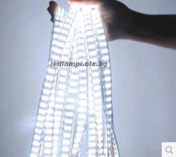 Ново, Бяла LED лента 220V волта, цветна, водоустойчива, RGB ЛЕД ленти