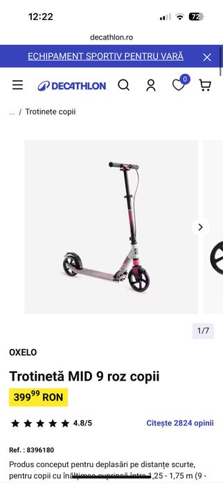 Trotinete OXELO copii achizitie DECATHLON