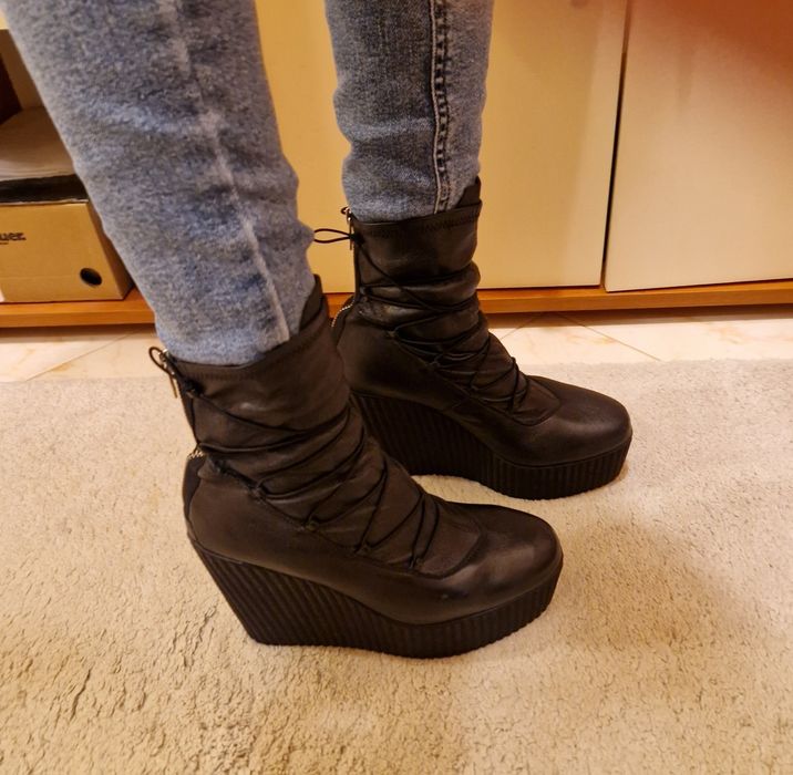 Дамски боти от естествена кожа NAVI shoes handmade