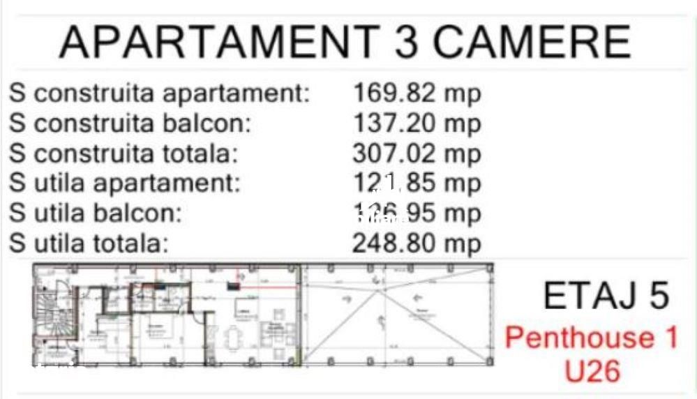 Apartament de 3 camere penthouse Academia Tehnica Carol Viilor