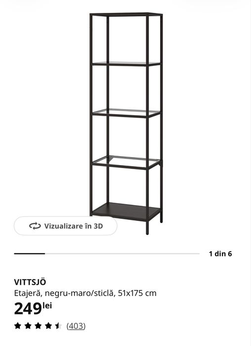 Etajera / Raft Viniluri Ikea Vittsjo