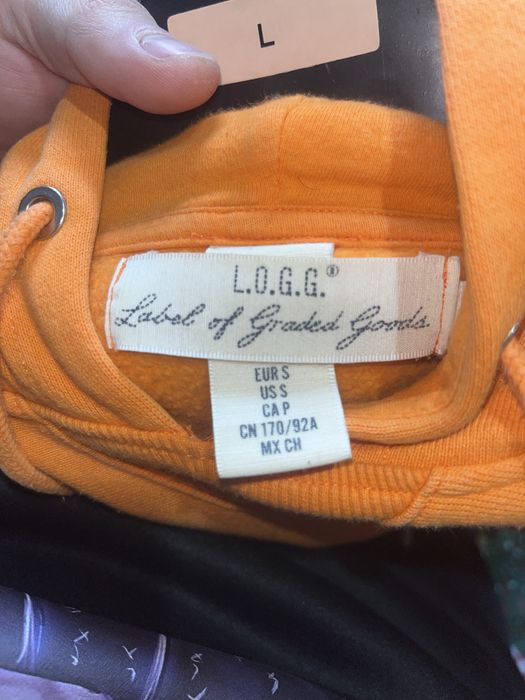 Hanorac portocaliu cu glugă, mărimea S