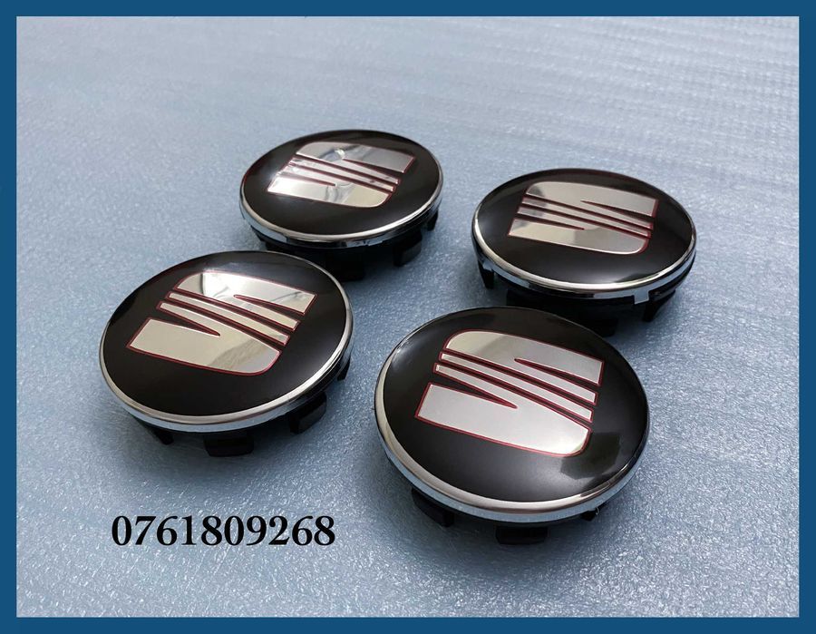 Set 4 capace negre 63mm 1P0601165 jante aliaj Seat