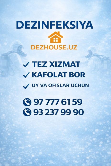 Dezinfeksiya xizmati toshkent