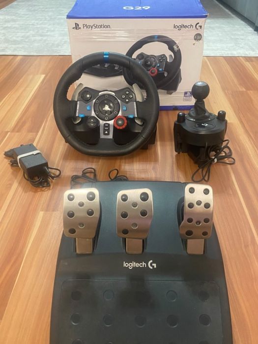 Logitech G29 Driving Force + Скоростен лост | PS5/PS4/PS3/PC |