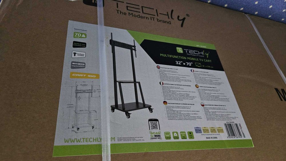 Suport TV mobil TECHly CART 100 – 32"-70" – Nou – 4 bucăți