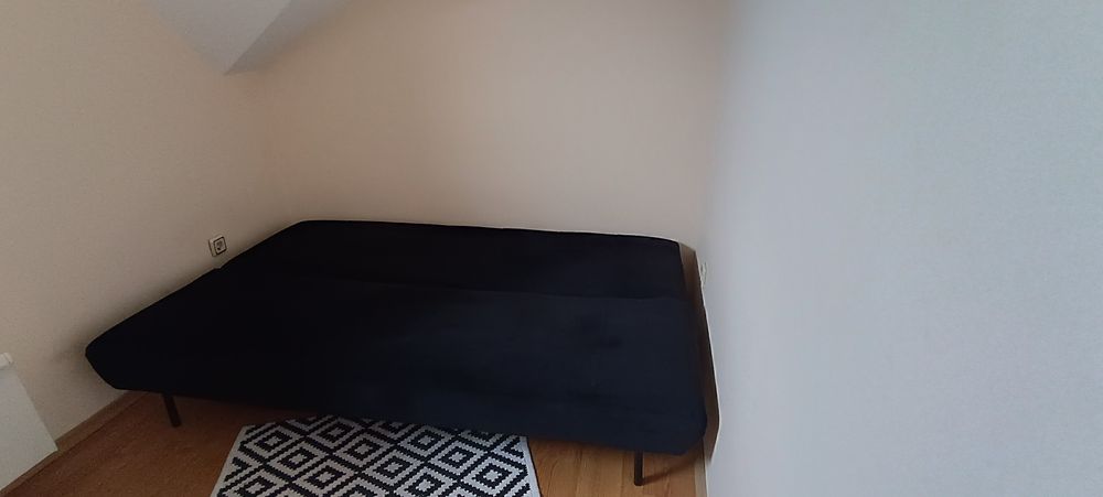 Диван клик-клак черен 110х190 см