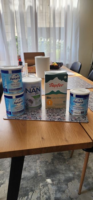 Late praf toffer, aptamil pepti, nan expert pro