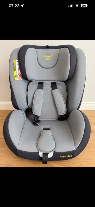 Scaun auto copii Summer Baby Prestige – gri, cu centuri de siguranță