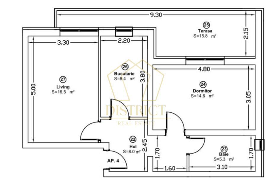 Apartament cu 2 camere mobilat si utilat decomandat la asfalt in Giroc