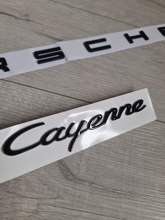 Emblema-Sigla-Logo-Scris-Porsche-Cayenne-Panamera-Negru