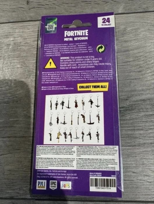Breloc Metal Fortnite - Stellar Axe, Sigilat, Colecție
