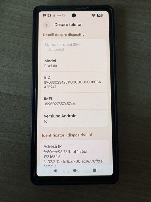 Google Pixel 6a folosit