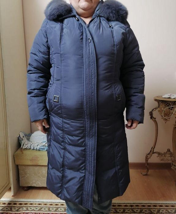 Зимний пуховик польто