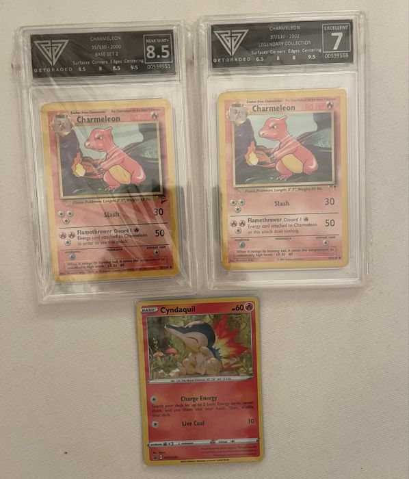 Pokemon graded cards Charmeleon 2000 base set 2