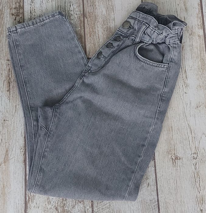 Дамски дънки paperbag ZARA