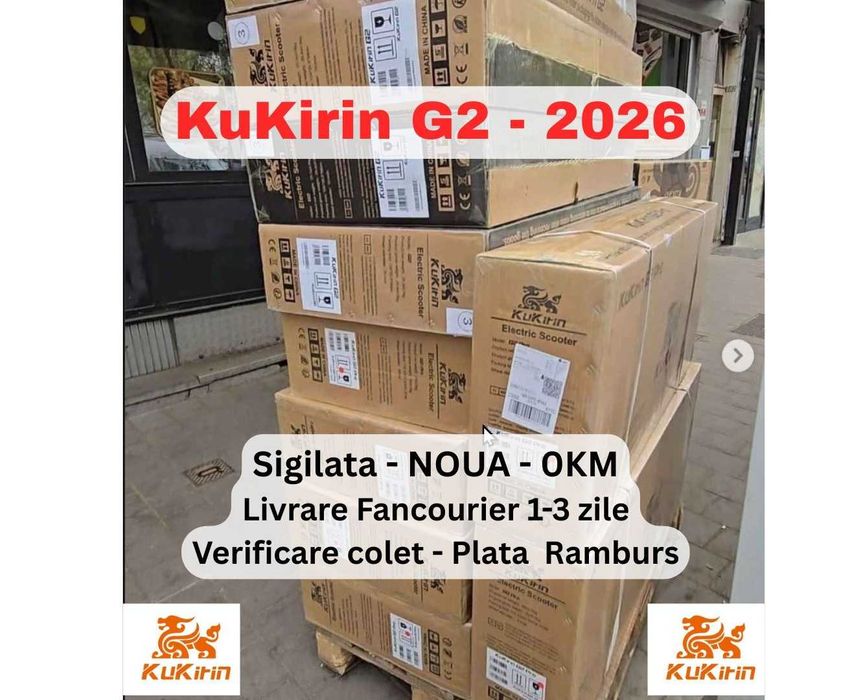 G2 2026‼️SIGILATA Noua‼️Kukirin G2‼️editia 2026‼️ 55 Km/h, Motor 800W Noua Sigilata 0 KM