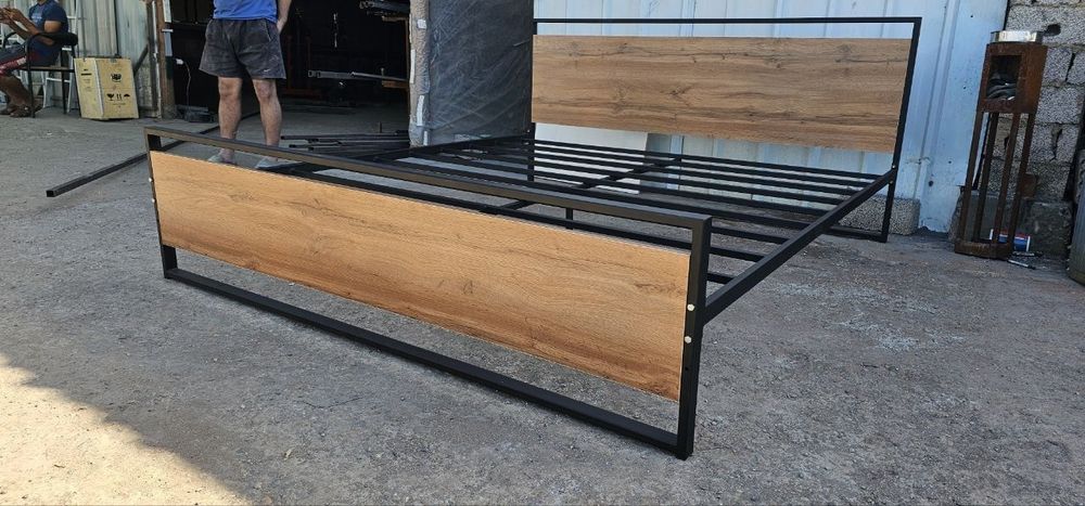 Двуспальная кровать Loft krovat темир крават metal kalavat Лофт