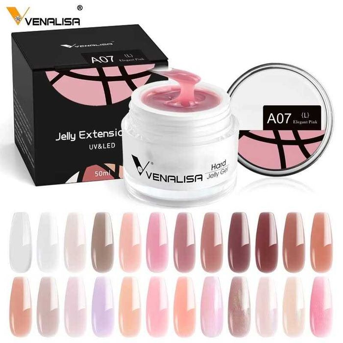 50мл VenaLisa Hard Jelly Uv/Led  гел за изграждане