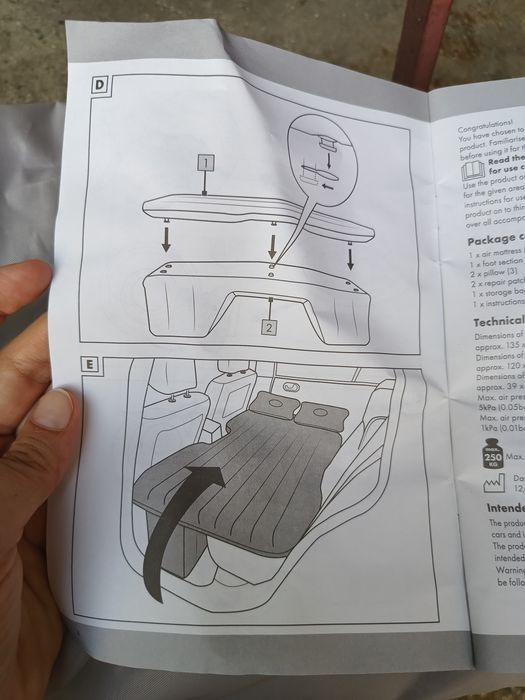 Noua!!! Saltea gonflabila bancheta spate mașină