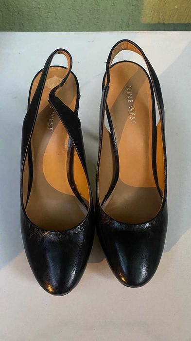 Pantofi eleganti negri cu toc inalt Nine West 39