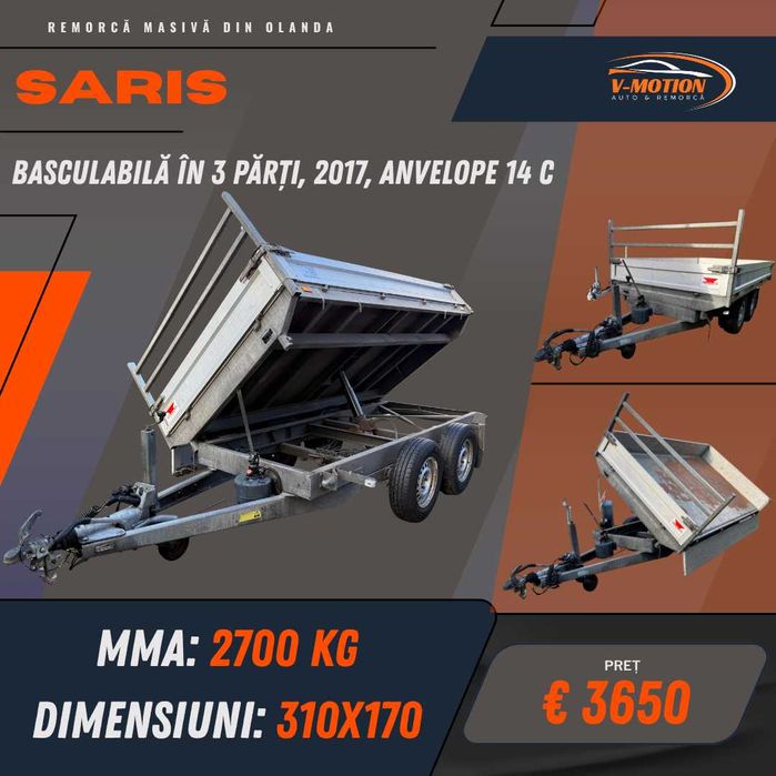 Remorci din Olanda de la 750 kg pana la 3500 kg - Citeste descrierea!