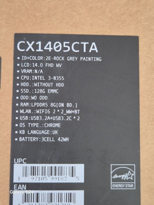 Laptop Asus chromebook plus CX1405CTA