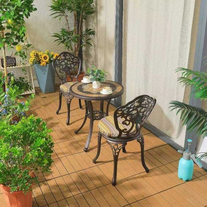 Градински ратанов комплект – 2 стола с маса,подходящи и за тераса,балкон