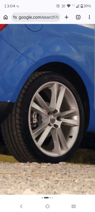 Оригинални 17" алуминиеви джанти 5x100 (Seat, VW, Skoda, Audi) + Гуми