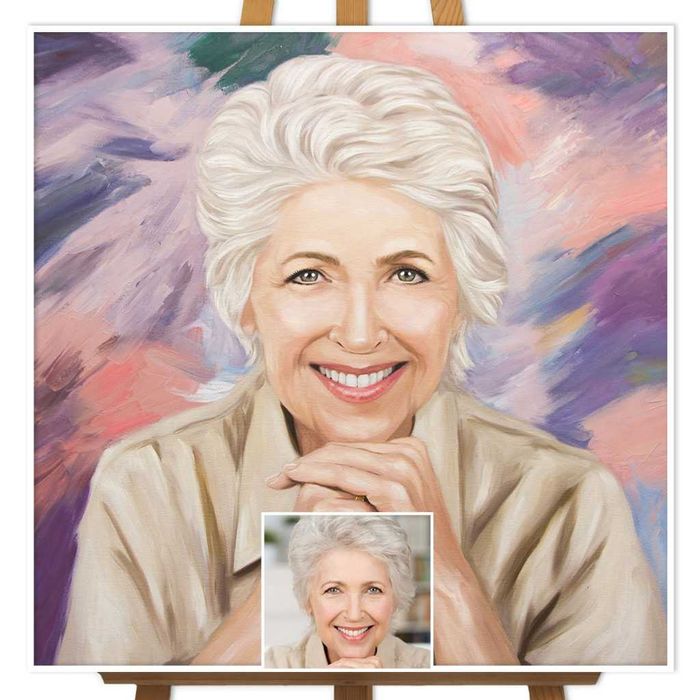 Cadoul perfect,pictura portret dupa poza