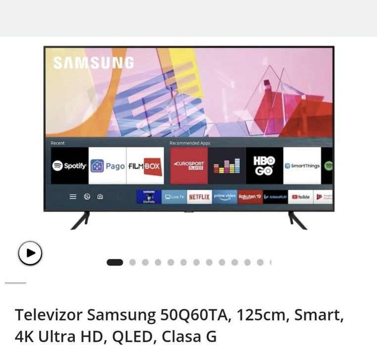 Vand tv Samsung Defect smart Uhd Qled 4k  125 cm