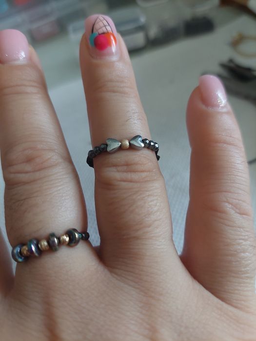 Inel inimi hametit și o  biluta aur 14k
