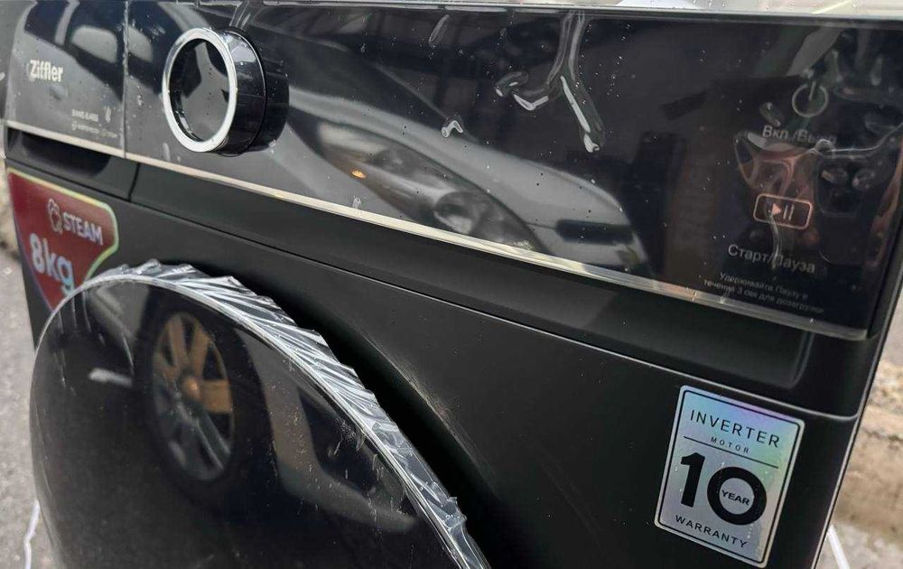 Стиральная машина Ziffler 8кг BWME-8J4BB Inverter Steam