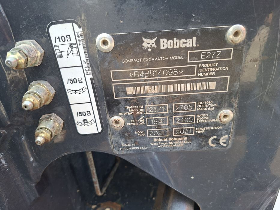 Vand miniexcavator bobcat E27z