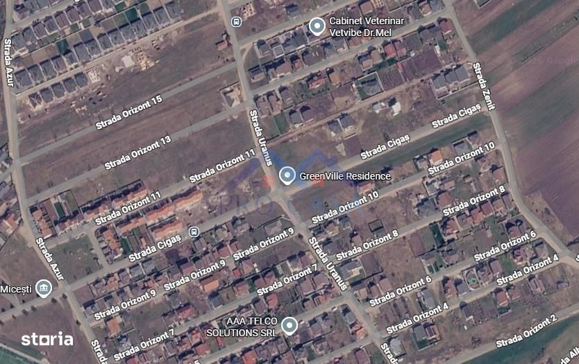 Teren construibil, 389 mp., Orizont, central cu toate utilitatile