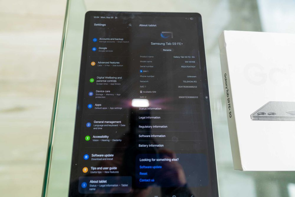 TABLETA Samsung Galaxy Tab S9 FE+ EvoX SIM, tastatura, garantie