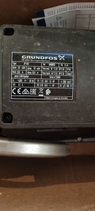 Motor electric. Provine de la o pompa de apa grundfos.