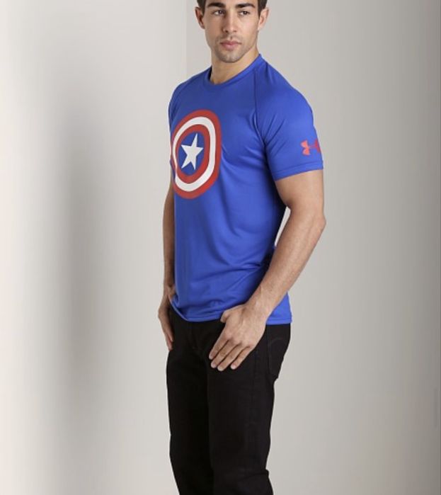 Under Armour Captain America 2.0 Compression Mens Top - Blue